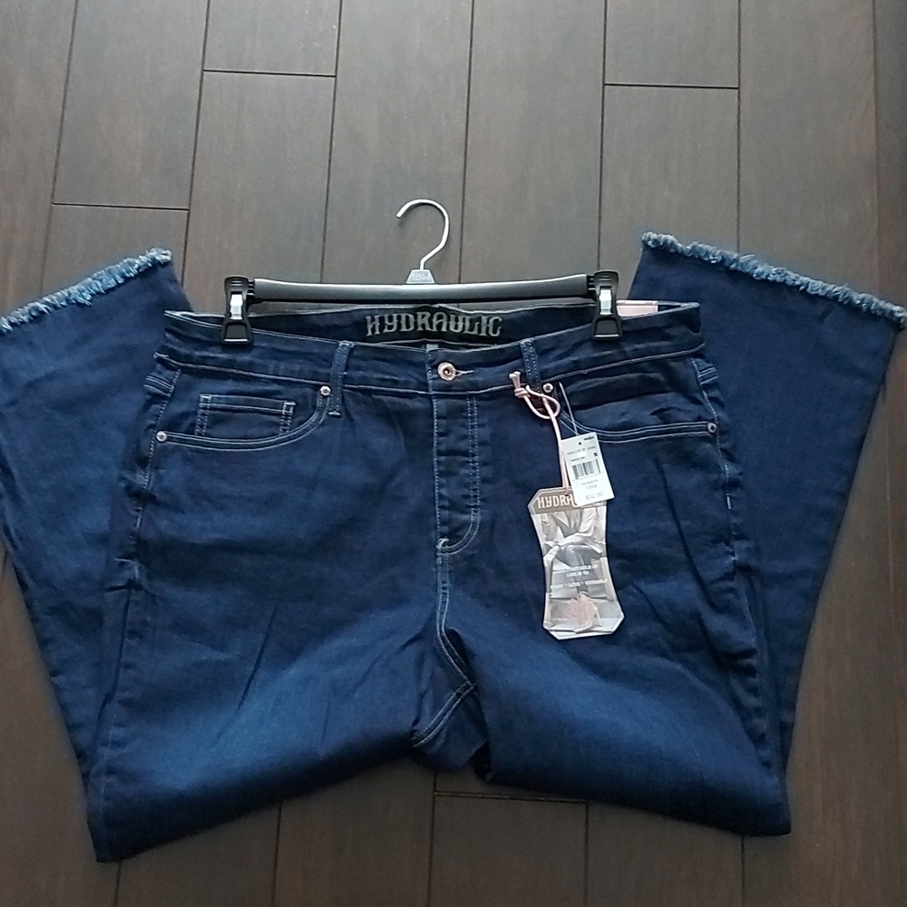 Straight Leg Button Fly Dark Wash